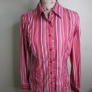 Tommy Hilfiger Button Down Shirt M Stripe Long Sleeve